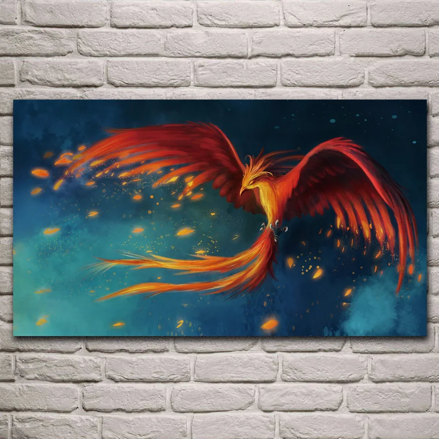 

phoenix fantasy art artwork birds animals fabric posters on the wall picture home art living room decoration KL778