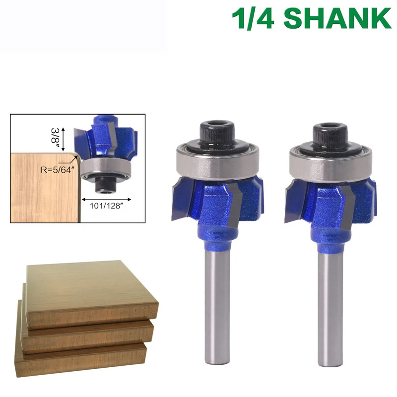 

1Pcs 1/4" Shank wood router bit rounded end mill trimmer four-tooth four-blade chamfering knife bits tools Milling Cutter