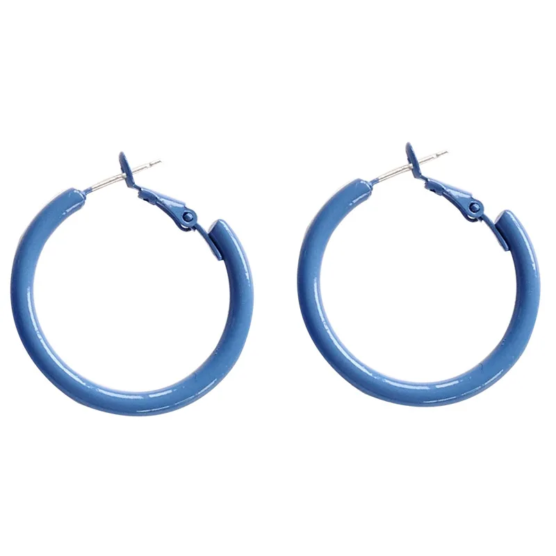 

S925 needleHoop Earrings Hot Selling Metal With Coating Color Green Purple Green Round Earrings Modern Jewelry Gifts Wholesale