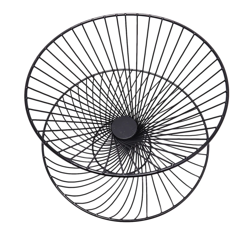 Современная креативная двухслойная металлическая кухонная корзина для фруктов