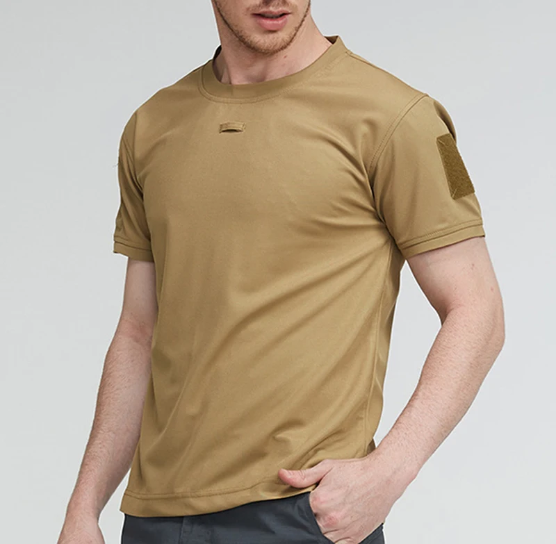

Мужские футболки для спорта на открытом воздухе, Тактическая Военная походная футболка, специальная армейская свободная быстросохнущая однотонная дышащая футболка с коротким рукавом