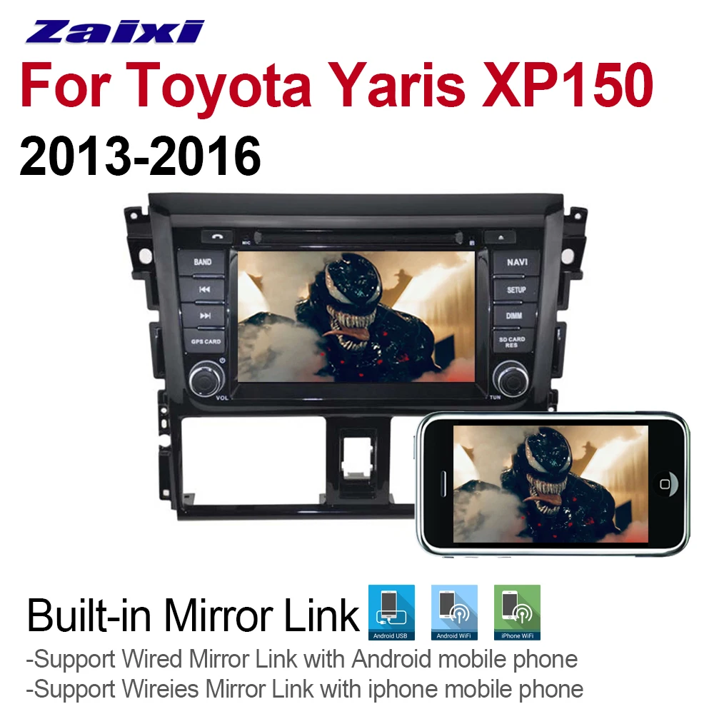 Автомобильный мультимедийный плеер ZaiXi 2 Din Android 9 автомобильное радио для Toyota Yaris