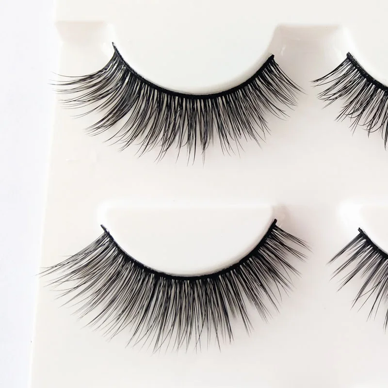 3 пары реалистичные натуральные накладные ресницы Мягкие Накладные длинный