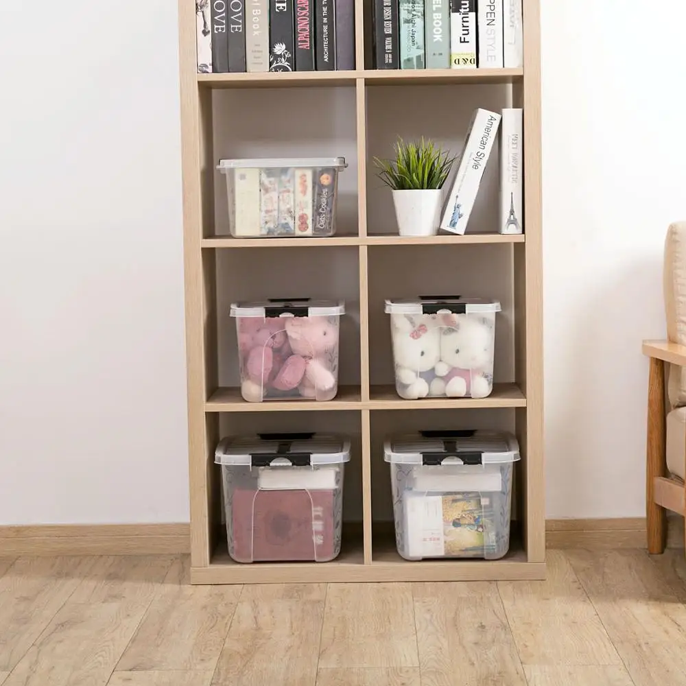 

Transparent printing storage box plastic large toy clothes finishing small organizer for chancery