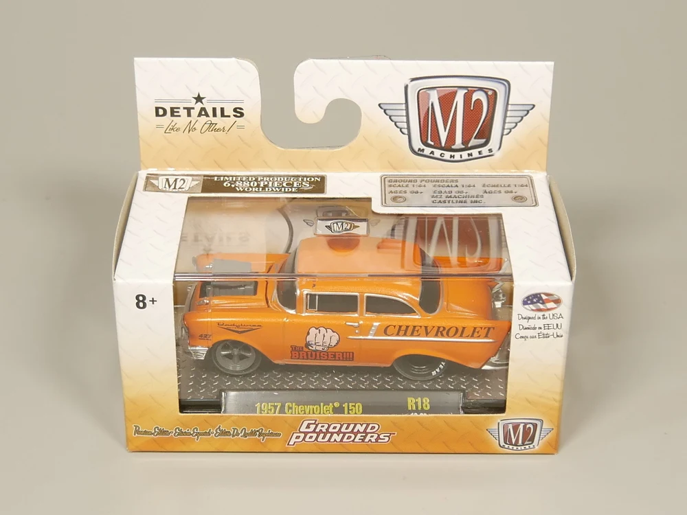 M2 1:64 1957 Chevrolet 150 бутик игрушечный автомобиль из сплава для детей Детские игрушки