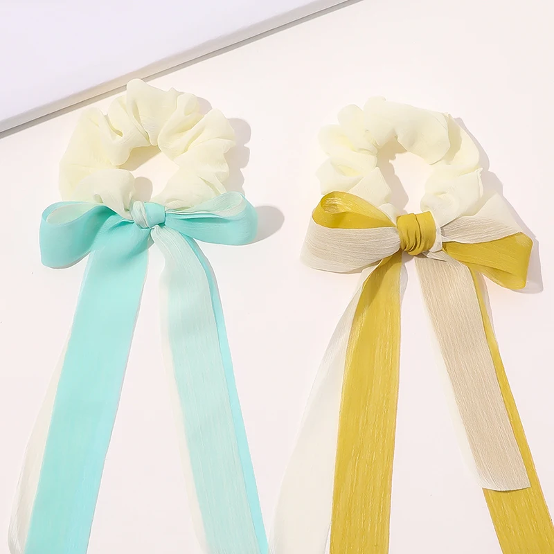 

Fashion Women Chiffon Headband Korean Sweet Candy Color Knotted Ribbon Hair Bands Hair Ties Scrunchies Hair Rope Rings Hairband