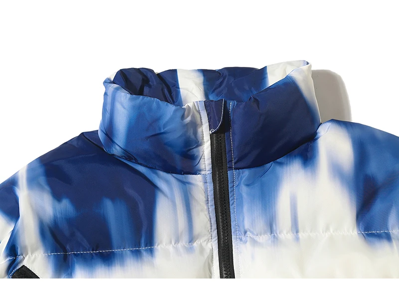 Иллюзия Tie Dye Puffer стеганая зимняя куртка мужская парка хип-хоп уличная куртка пуховик пальто Верхняя одежда ветровка мужская верхняя одежда