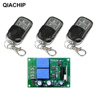 qiachip 433mhz wireless remote control switch dc 12v 2 ch rf relay receiver module rf transmitter 433 mhz remote control kit