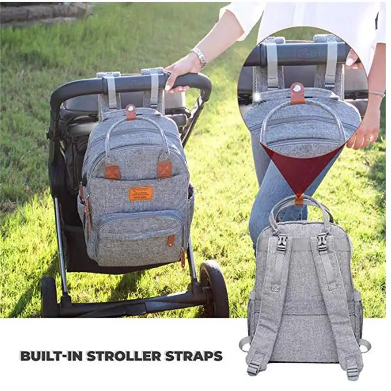 2in1 Changing Station Diaper Bag Backpack Waterproof Large Capacity Baby Travel Care Feeding Bottle Nappy with Pad | Мать и ребенок