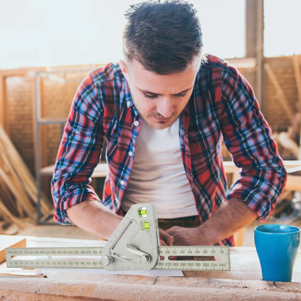 Линейка треугольная угловая линейка транспортира для деревообработки сталь |