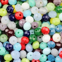 6x4mm faceted austrian ceramic crystal ab color 50pcs flat round loose bead for handmade bracelet making diy jewelry accessories