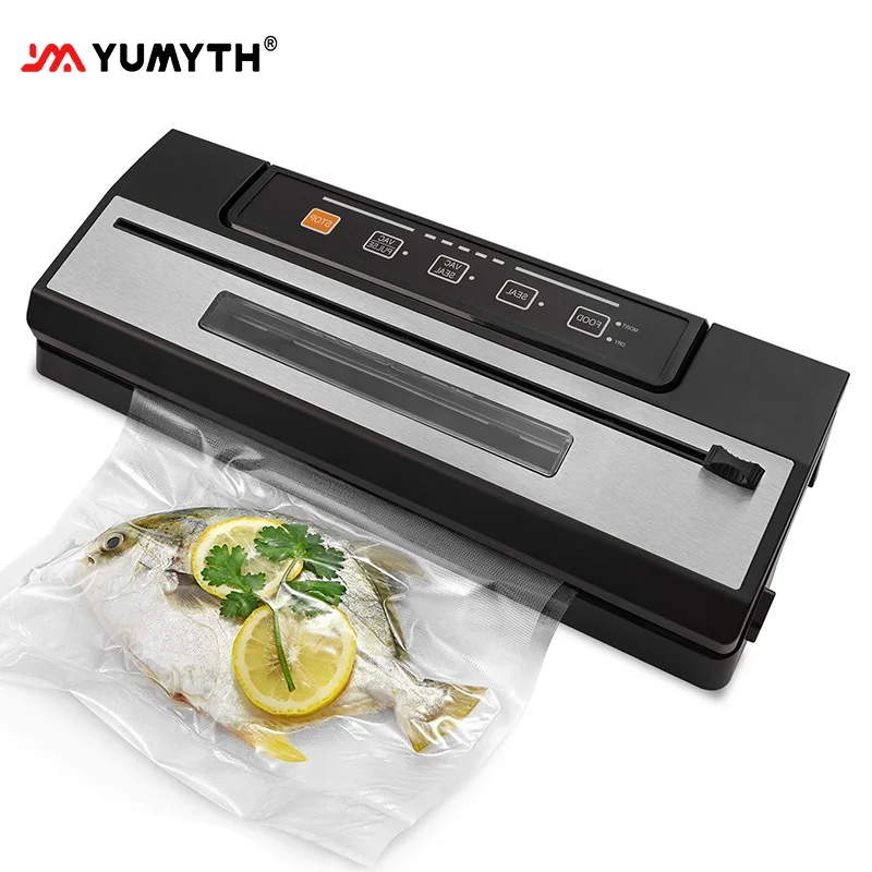 

YUMYTH Vacuum Sealer for Food Transparent Window Design Home Vacuum Packing Machine with Sous Vide Storage Vacuum Bags T293