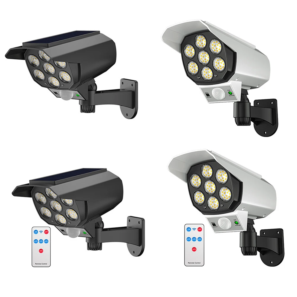 

Remote Control Solar Street Light Monitoring Lamp Fake Camera body Induction Wall lamp Outdoor Burglar Proof & Waterproof IP66
