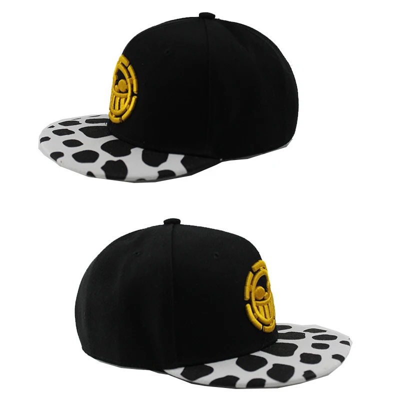 

Japan Anime One Piece Trafalgar Law Baseball Cap Cotton Sun Flat Hat Adjustable Party Cosplay Women Men Hip Hop Snapback Caps