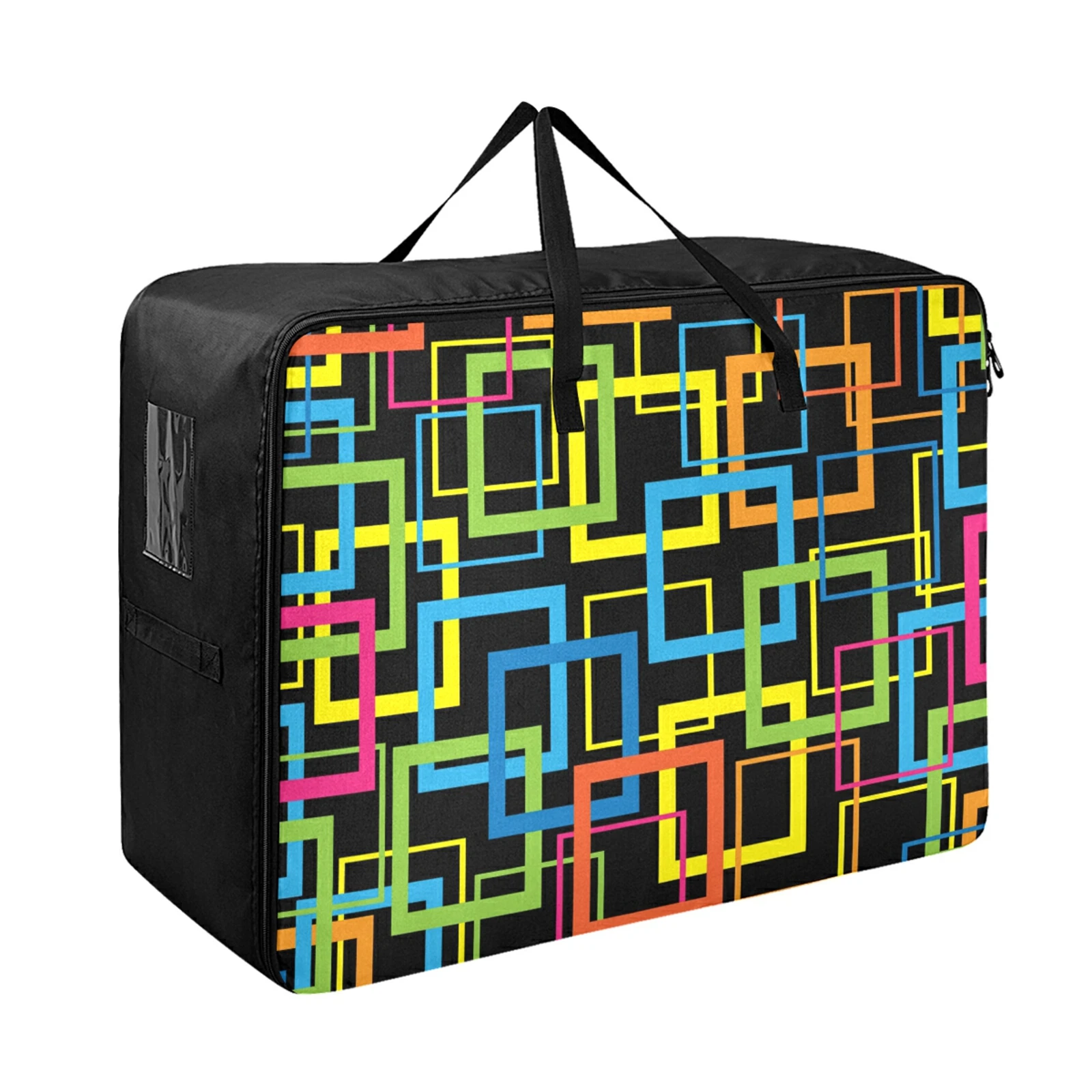 

Multicolor Mosaic Of Seamless Foldable Storage Bag For Quilts Clothes Blanket Waterproof Large Capacity Quilts Pouch Organizer