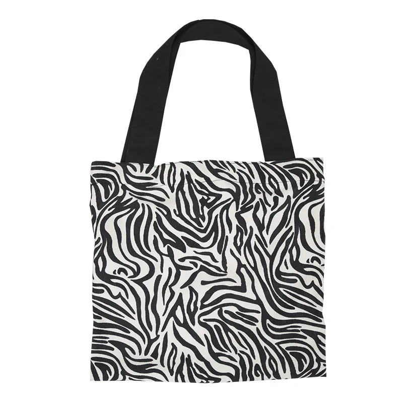 

INS Corduroy Korean Zebra Pattern Shoulder Bag for Women Large Capacity Student Fashion Female Bag Casual Totes Handbag