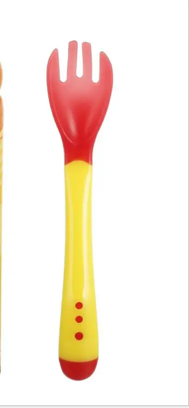 Yellow Fork Для малышей и детей постарше миска с присоской ложка комплект одежда для малышей для кормления, для еды Еда Нескользящие двуручный миска с присоской и ложка для грудничков, посуда для кормления c изображением животных, из - Цвет: Yellow Fork