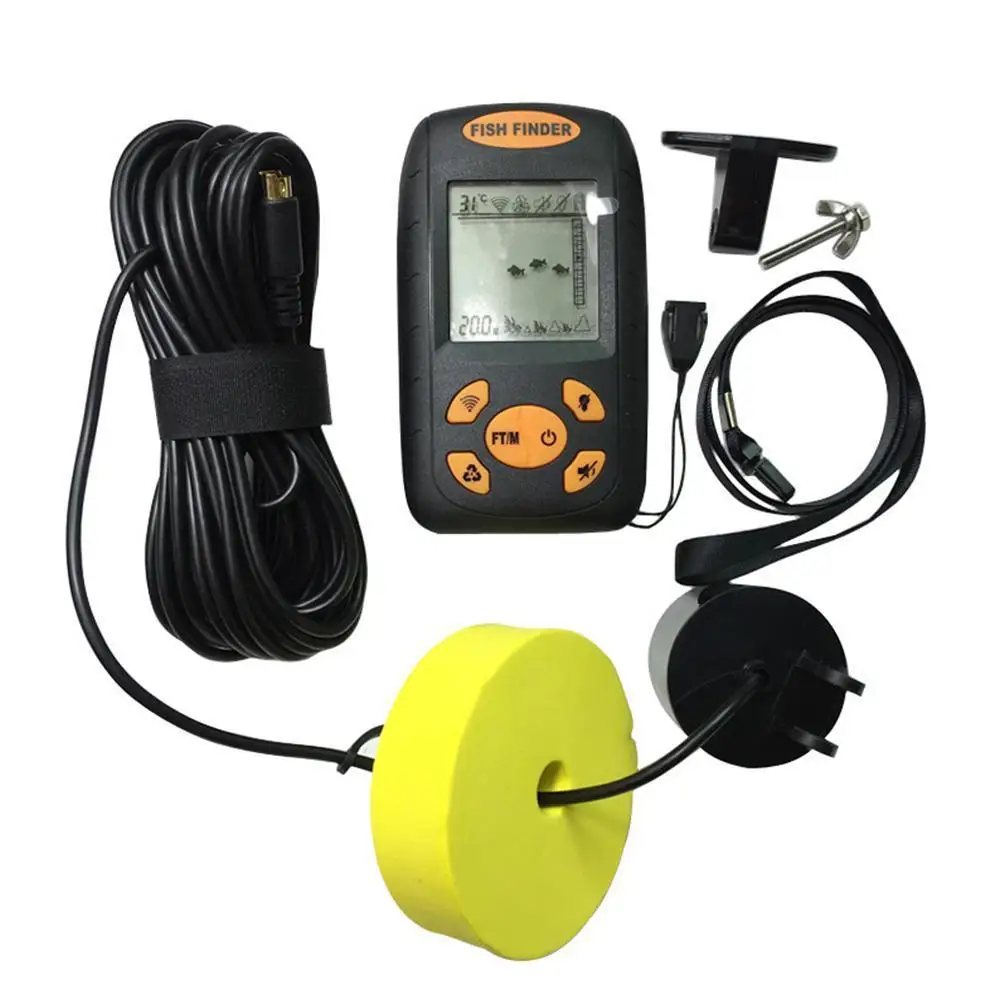

Lcd Portable Sonar Sensor Fish Finder Fishfinder Alarm Beam Transducer Echo Sounder With Display Deeper Fishing Finder 2021