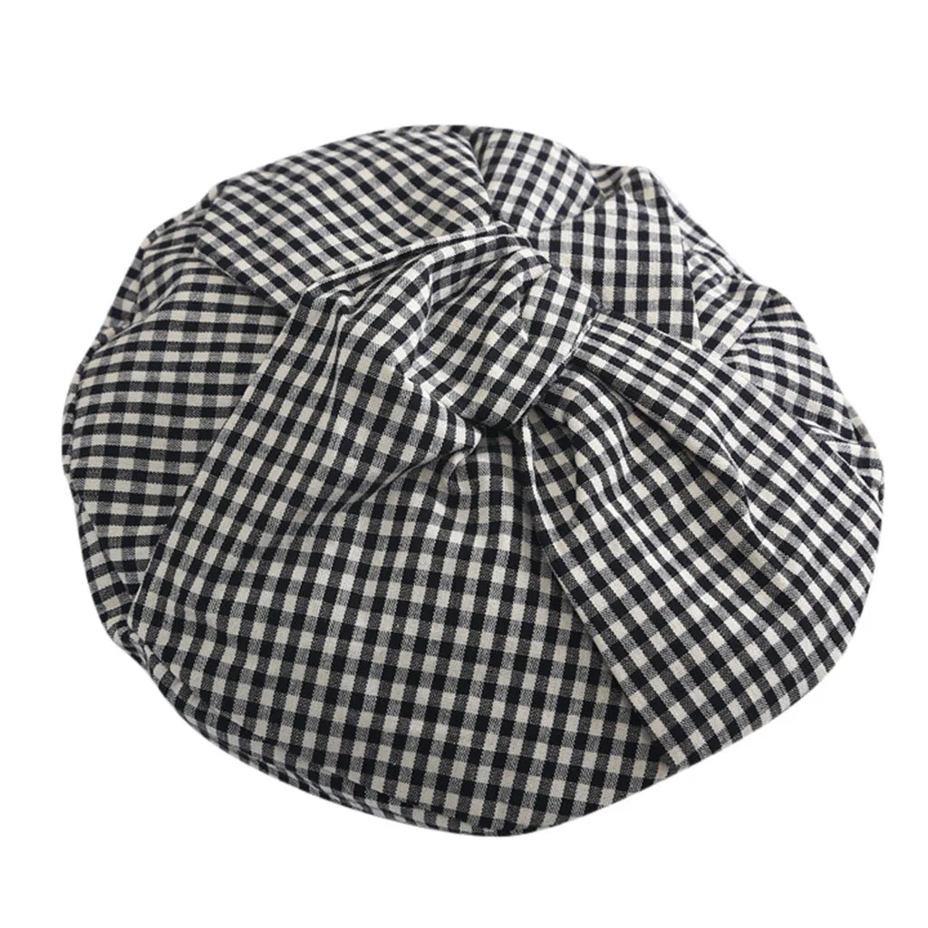 Шапка винтажная женская зимняя черная шапка берет хлопковая корейский газетчика