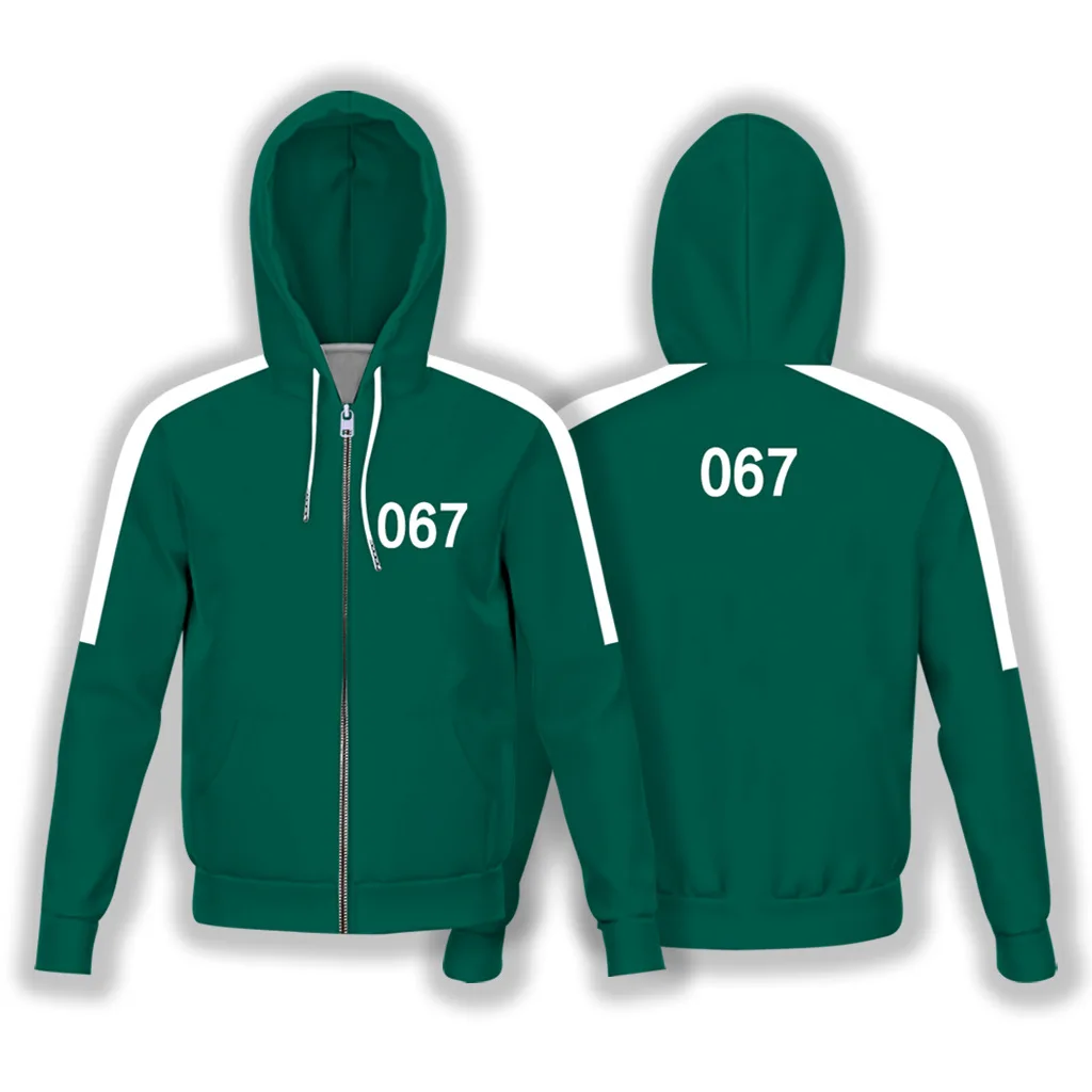 

Women Red Halloween Hoodies Korean Male Sports Zip Costume Clothes Fashion Game 3D Print Hoodie for Men Green Sweatshirt Cosplay