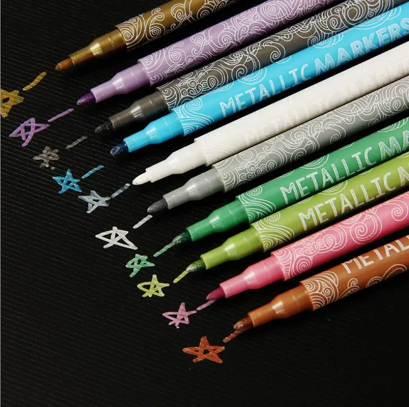 Художественная металлическая маркерная ручка для рисования Diy Bullet Journal Paiting Card