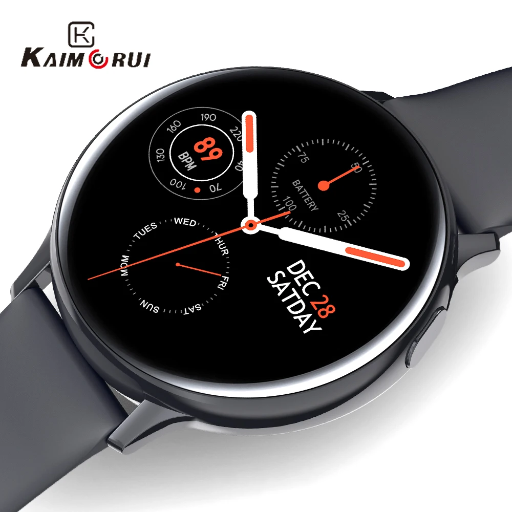 2020 ЭКГ Смарт часы для женщин 1 4 дюйма полный сенсорный экран IP68 водонепроницаемый
