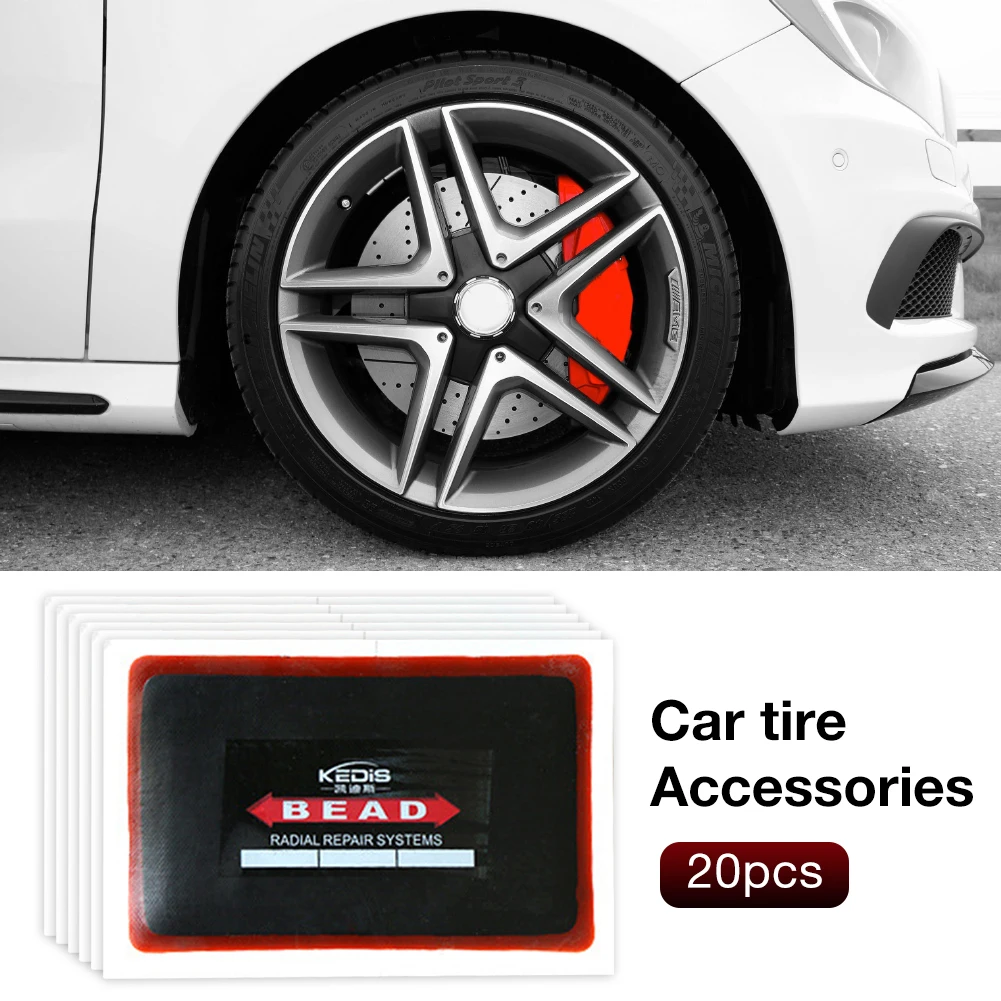

20pcs/50X70mm Original Elliptical Reinforced Multi-function Cold Tire Repair Patch Car Tire Inner Tube Cold Film Car Repair Tool