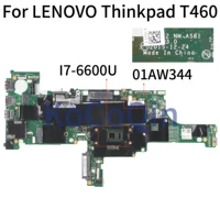 kocoqin laptop motherboard for lenovo thinkpad t460 core sr2f1 i7 6600u mainboard nm a581 01aw344 tested 100