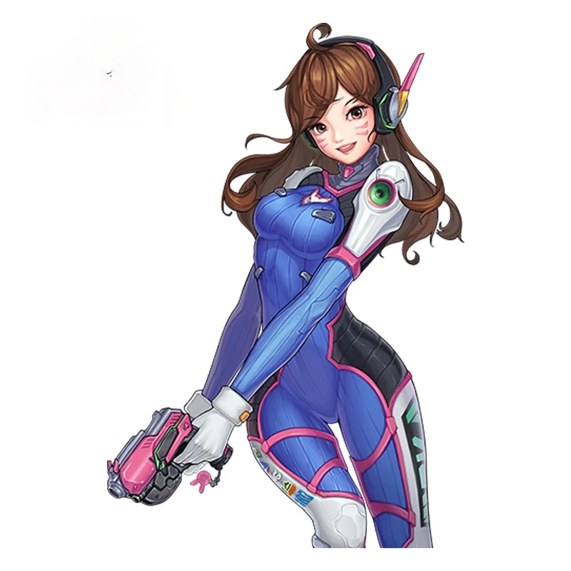 

Sexy Anime Girl Overwatch - D.Va (Hana Song) Motorcycle Car Sticker Styling for Window Trunk Refrigerator Stickers PVC13x9cm