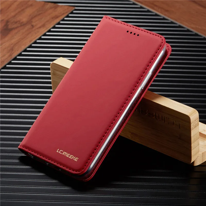Красный Флип кожаный чехол-бумажник для iPhone XR XS Max X чехол с магнитной картой для iPhone 11 Pro Max 6 6S 7 8 Plus чехол для телефона Coque Hoesje - Цвет: Красный