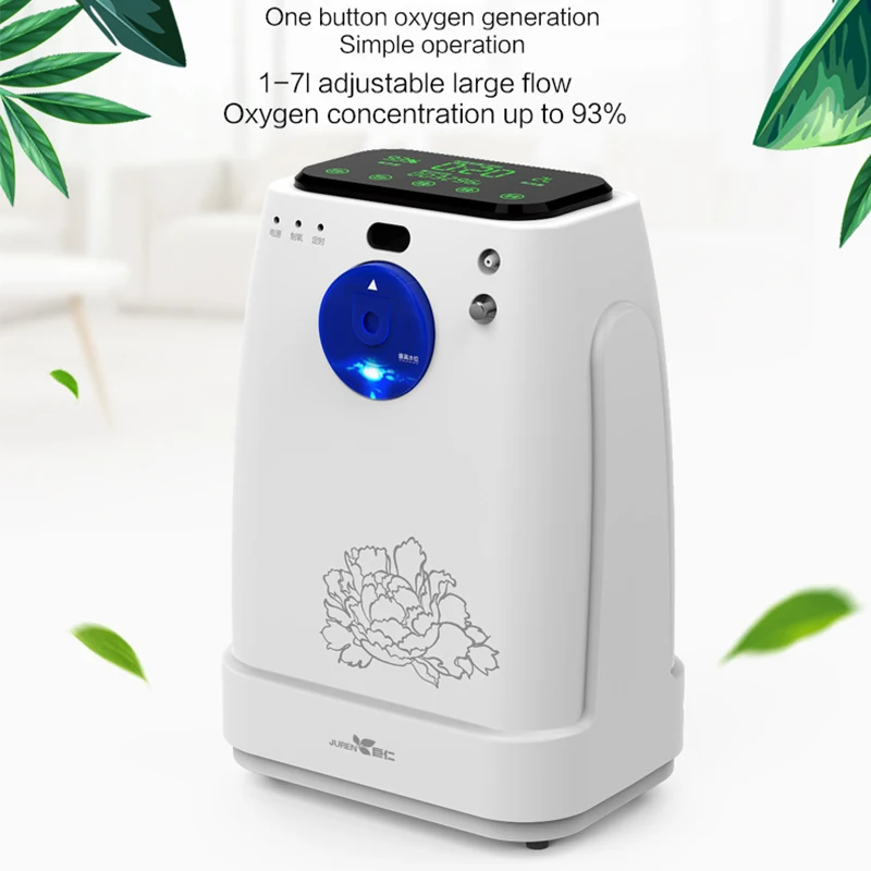 

1-7L Adjusted Oxygen Concentrator For Elderly Women And Children Home Oxygen Machine With Nebulizer Double Oxygen Voice Control