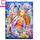 5d сделай сам, квадратная полностью Алмазная вышивка, икона, религиозная фея, картина стразы, вышивка крестиком, фантазия, Женская Вышивка, Декор