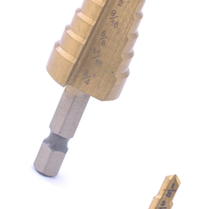 

3 Pcs Step Drill Bits High Speed Steel Drill Kit for Metal Aluminium Wood Drilling Hole Tool