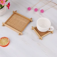 2 sizes placemat cup holder dish pot pads heat insulation saucer bamboo tea cup mat coaster kitchen accessories