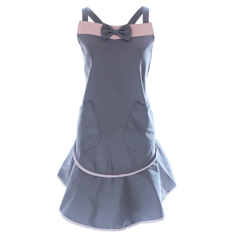 

Japanese waterproof apron garden flower shop manicure coffee shop tooling bow home apron aprons for woman polyester fiber apron