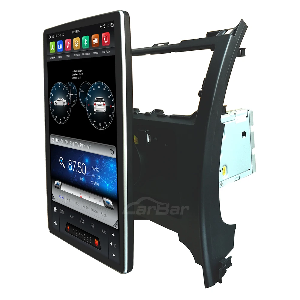 Carbar 12," Tesla стиль вращения ips экран Android 8,1 автомобильный DVD gps плеер для Toyota Camry США и средний восток версия 2012