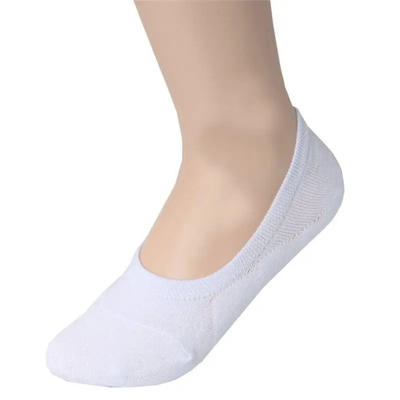 

3pairs/lot Comfortable Men Cotton Casual Socks Solid Color Non-slip Man Fashion Male Invisible Socks Boat Socks