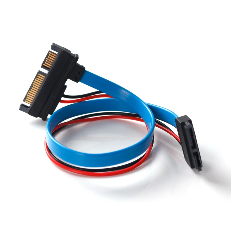 Lingable SATA Serial ATA 22Pin 7 + 15 штекер к slim SATA 13Pin 7 + 6 гнездовой Кабельный разъем коннектор адаптер 30 см