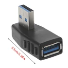 Переходник с угловой стороны в левый и правый разъем USB 3,0 A штырь-гнездо для ноутбуков и ПК, Прямая поставка