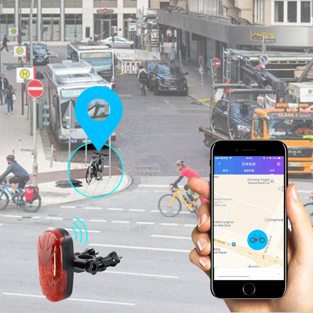 Велосипедный скрытый отслеживание в реальном времени gps 25 дней в режиме ожидания TK906 светодиодный светильник мини-велосипед gps трекер с голосовым монитором SOS встряхивание сигнализации