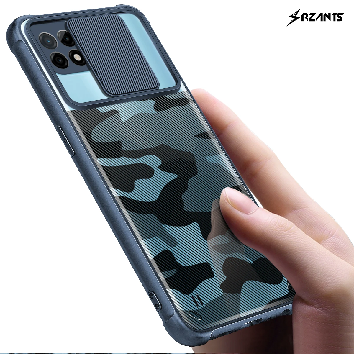 

Rzants For OPPO Realme C21 Realme C25 Phone Case Soft [Camouflage Lens] ProtectionSlim Clear Double Casing