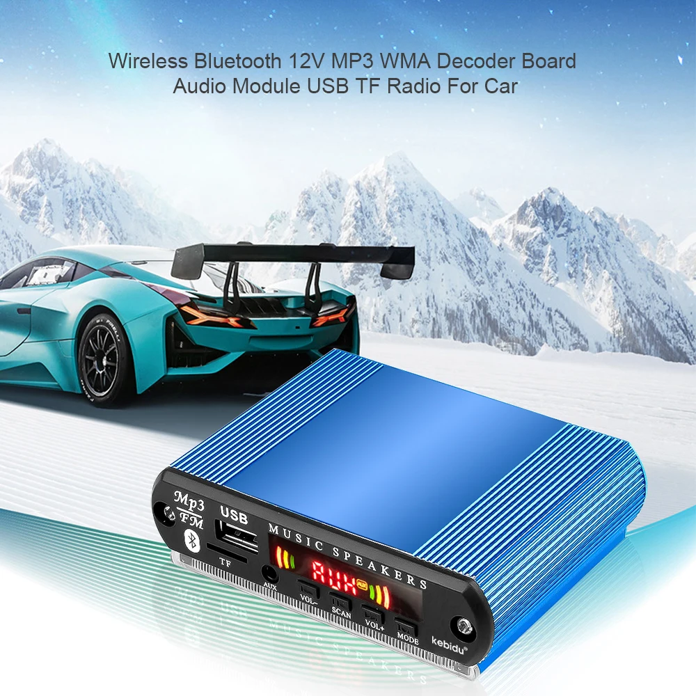 Плата декодирования KEBIDU Bluetooth MP3 модуль с собранным алюминиевым корпусом слот для