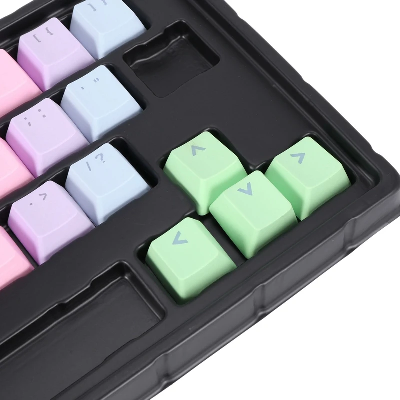 

37 Key PBT Word Through Rainbow Mechanical Light Color High Key Cap
