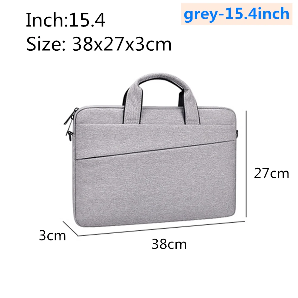grey-15.4inch Водонепроницаемая сумка для ноутбука 13,3, 14,1, 15,4, 15,6 дюймов для Macbook Air Pro, 15,6 дюймов для ноутбука Apple, диагональный портфель - Цвет: grey-15.4inch