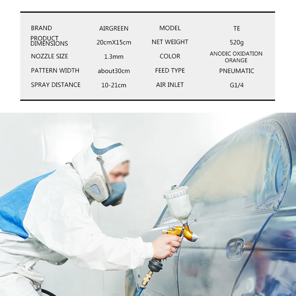 Верхнее покрытие HVLP Краскораспылитель гравитационный питатель 1 3 мм