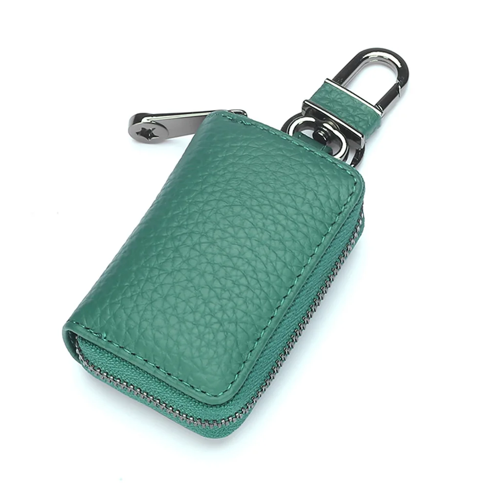 WESTCREEK Brand Genuine Leather Car Key Wallet Metal Zipper Organizer Keychain Housekeeper Cars Holder Chain | Багаж и сумки