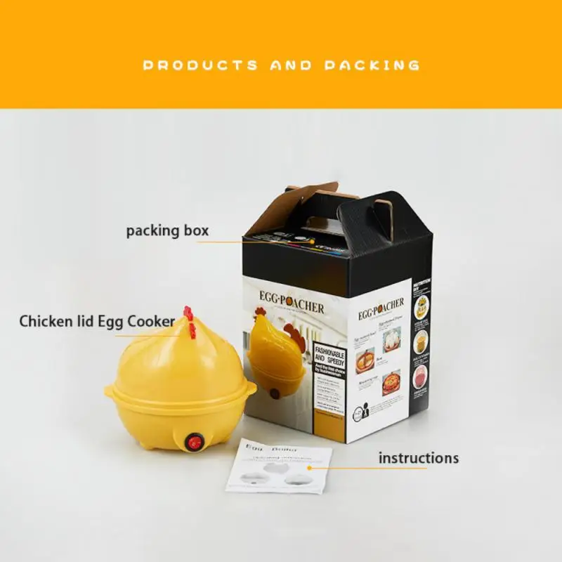 

350W Eggs Cooker US EU 7 Holes Chiken Egg Steamer Household Portable Breakfast Tool Large Capacity Kitchen Cooking Gadget