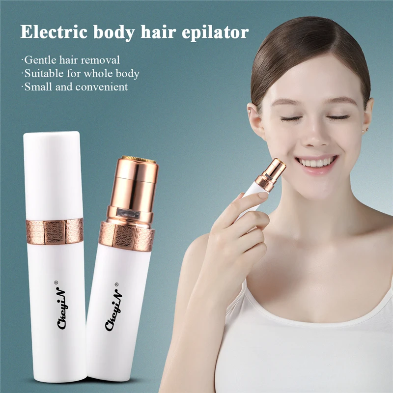 

CkeyiN Electric Mini Shaver Eyebrow Trimmer Makeup Painless Eye Brow Epilator Razors Women Portable Facial Body Hair Remover