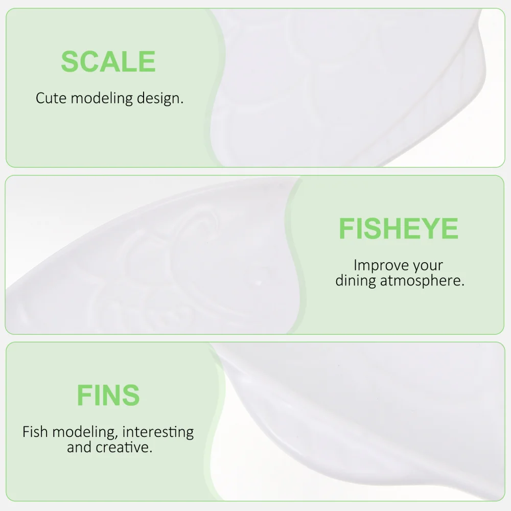 

Ceramic Fish Pattern Dish Plate Food Tray Creative Restaurant Tableware Supply