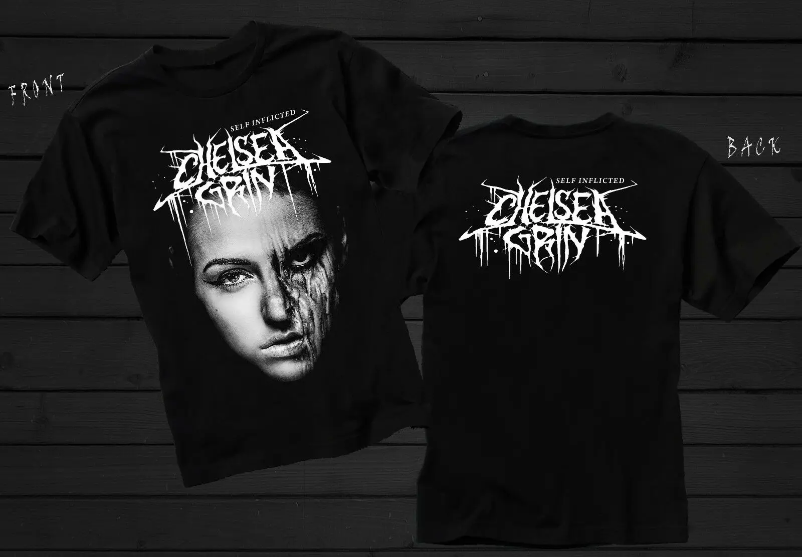 

CHELSEA GRIN Self Inflicted-Deathcore-Suicide Silence,T-shirt 2 Side